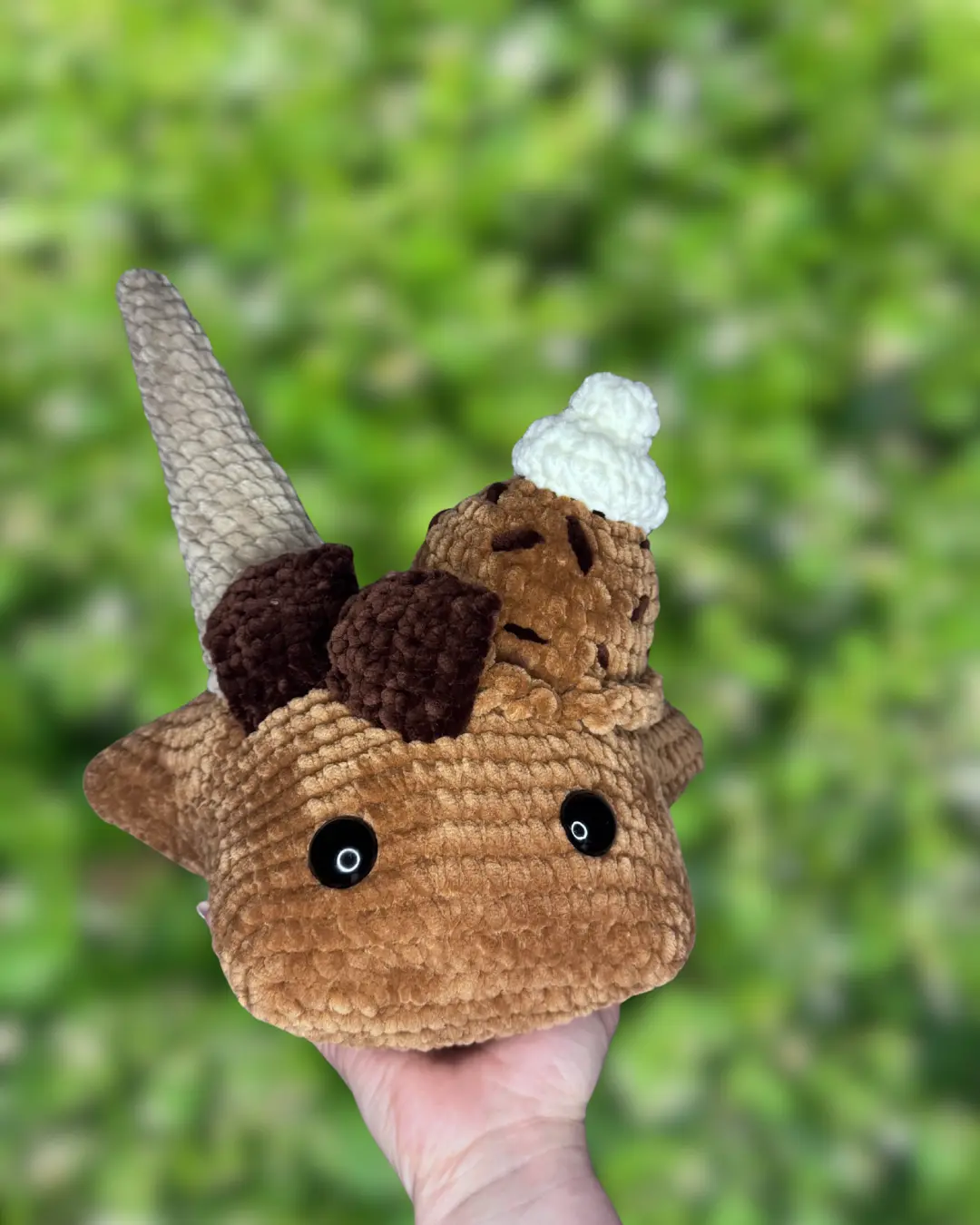 handmade crocheted - ice cream stingray