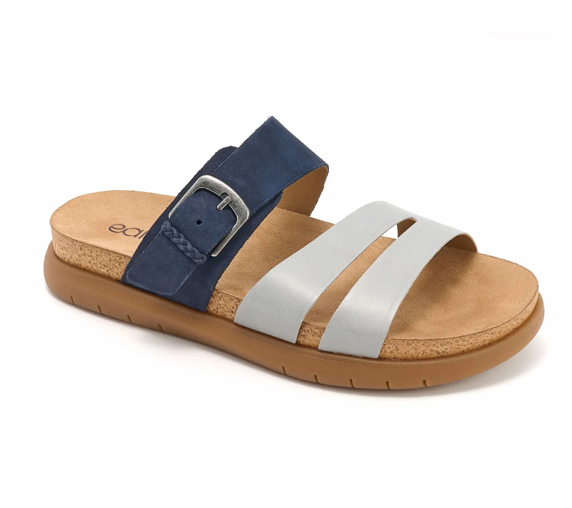 Earth Leather Adjustable Slide Sandals -Ayden Earth Leather Adjustable Slide Sandals -Ayden