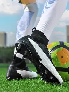 Unisex Soccer Shoes, Soccer Cleats, Football Shoes for Hard Ground, Artificial Grass Sports Sneakers for Outdoor Land/short Lawn, Suitable for Adults, Teens, Kids