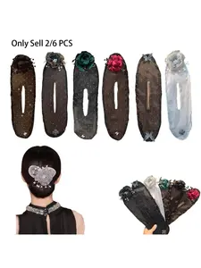 2/6 PCS Elegant Hair Accessories for Women Ball Hair Clip, Flower Bun Roller, Hair Bun Roller and Twister for Long Hair, Lazy Updo Maker for Stylish Everyday Looks