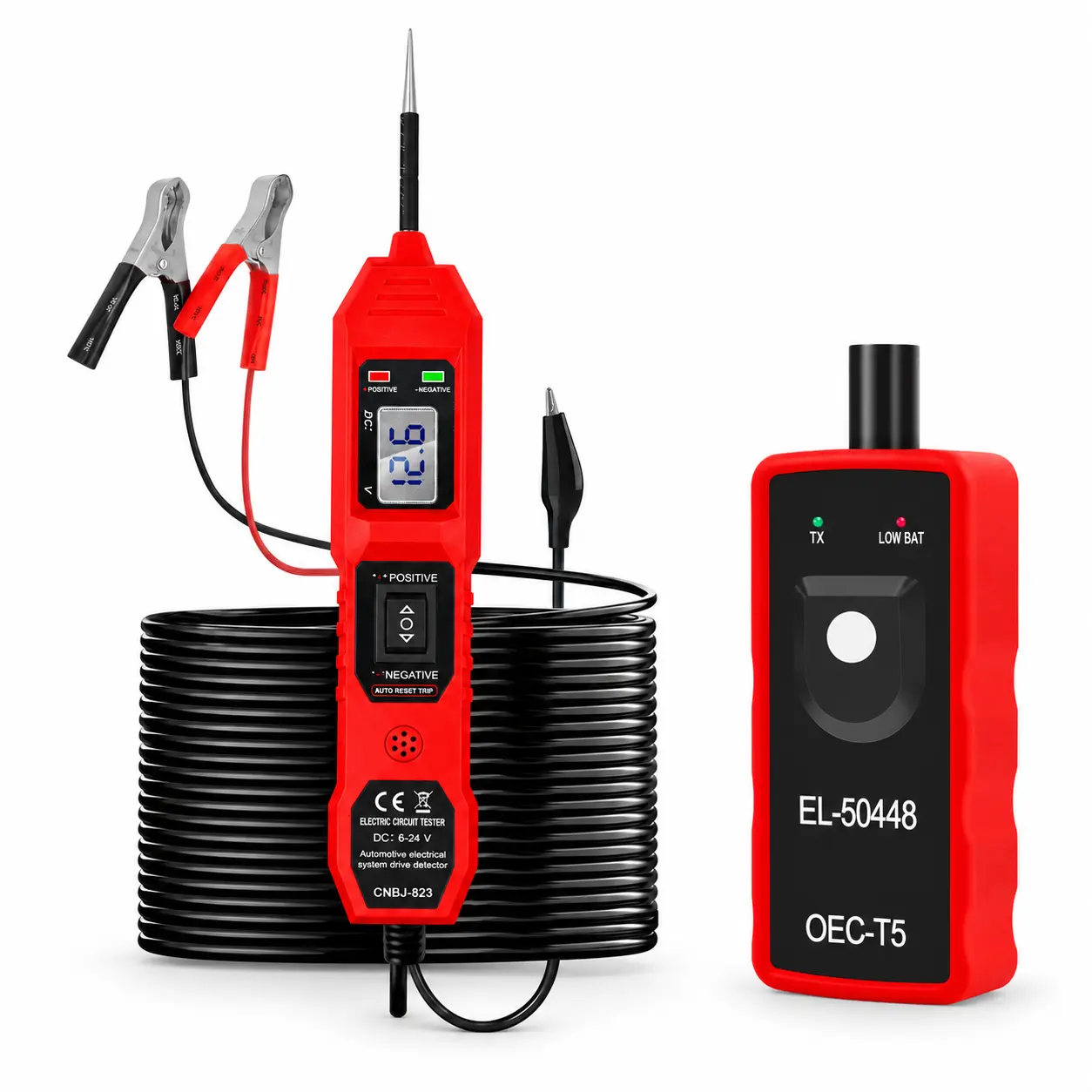 2PCS Auto Diagnostic Tool Kit, EL-50448 TPMS Sensor Reset Tool + 6-24V All-in-One Circuit Tester for Car Truck Repair