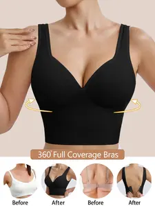 Women's U-Shape Sports Bra, Workout Bra, Sporty Breathable Bras, Ideal for Fitness Yoga Running, Shock Absorbing Breathable Sweat-Wicking, 1 Piece Pack