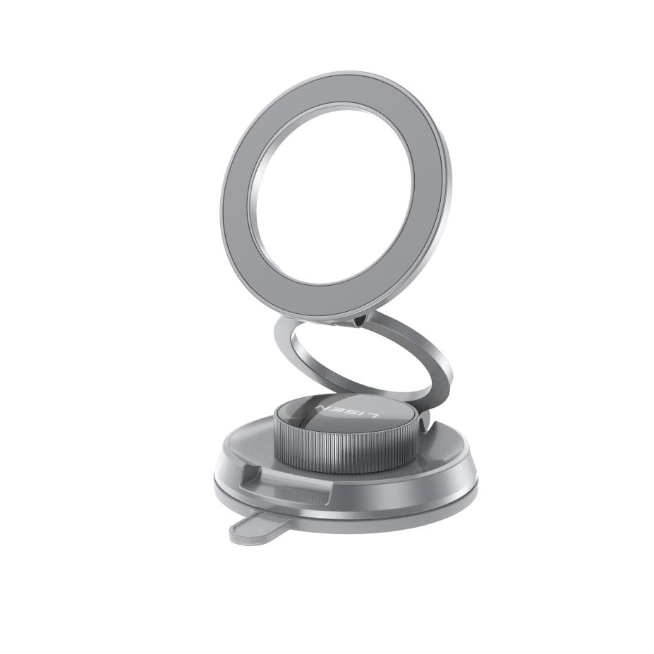 LISEN Ultra Slim Phone Holder, Magnetic Phone Holders for Your Car, Vacuum Phone Mount for Car Accessoriesfor Women Men Interior Jeep BMW, SuctionPro Gifts Kits, for iPhone 17 Pro Max 16 15 14 13