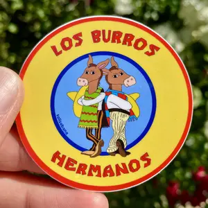 Sombrero Donkey Vinyl Sticker, Breaking Bad Los Burros Hermanos Cartoon Sticker, Donkey Brothers Mexican Laptop Sticker