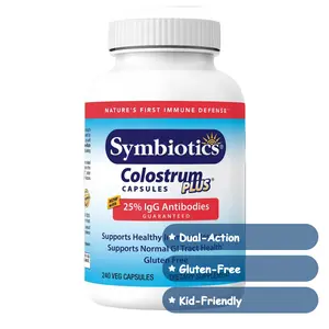 Symbiotics Colostrum Plus Immune Support Capsules – Boost Immunity & Gut Health | Gluten-Free, Kid-Friendly Daily Wellness Supplement
