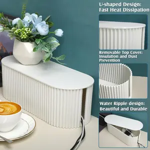 Desktop Power Socket Organizer Box, Plug Holder, Keep Desk Safe and Neat, Essential Office Accessory, Easy Installation