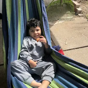 Classic Soft Canvas Hammock, Durable Portable Hammock for Single & Double Use, Ideal for Camping, Patio, Yard, Backpacking and Travel