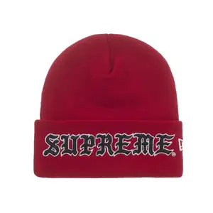 Supreme New Era Old English Beanie, from StockX