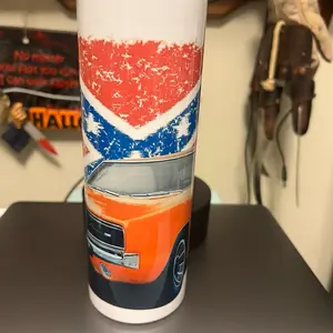 The Dukes of Hazzard 20 oz hot/ cold  tumbler Beverage Bottle Drink Sturdy Drinkware Coffee Water Bottles Classic