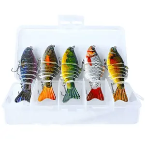5PCS-Top Floating Swimming Water Bass Fishing Lures, Box Packed Fishing Lures with Propellers-Catfish Bait Trout Lures Gifts for Men