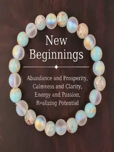 Natural Healing Crystal Bracelet, Perfect for New Beginnings, Stress Relief & Anxiety Reduction, Lucky Charm Gift, Daily Wear Choice, High Quality Bracelet