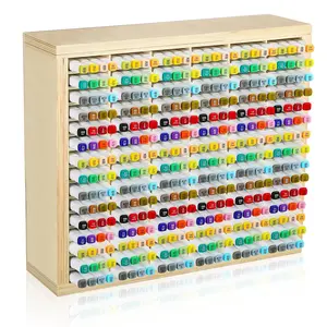 Wooden Marker Organizer for 360 Marker Storage Art Pens Storage Rack Watercolor Brushes Pens Color Pencils Organizer Holder for Desk