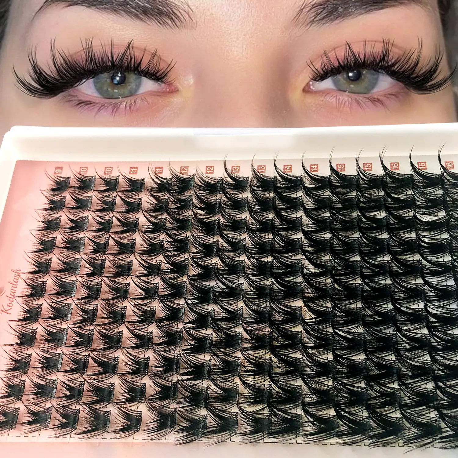 Lash Clusters 9-16mm Manga Eyelash Clusters Volume Cluster Eyelash Extensions CC Curly  Clusters DIY  Extensions Wispy Individual  Angel Thin False Lashes look