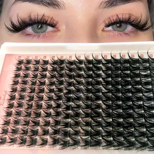 Lash Clusters 9-16mm Manga Eyelash Clusters Volume Cluster Eyelash Extensions CC Curly  Clusters DIY  Extensions Wispy Individual  Angel Thin False Lashes look