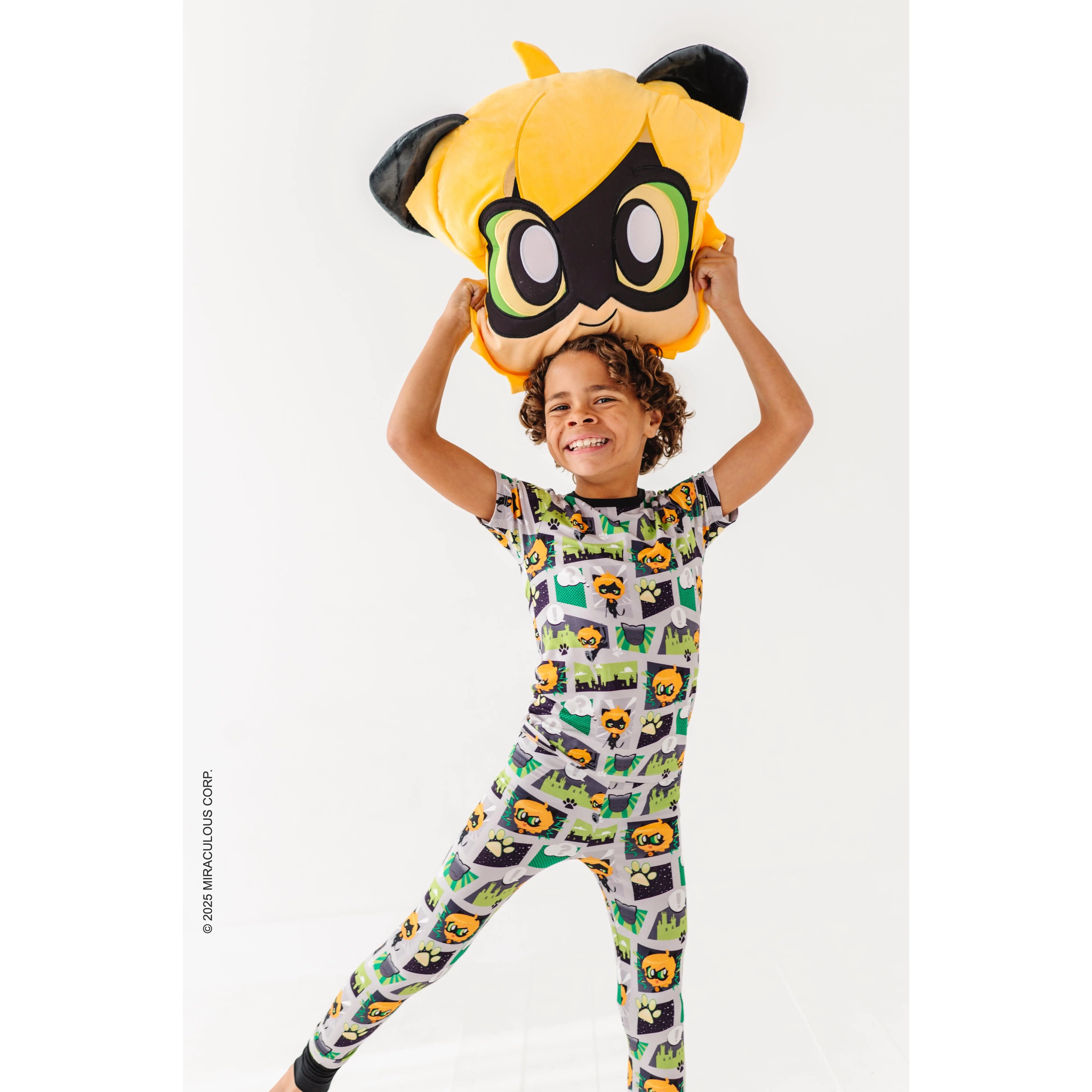 Miraculous™ Chibi 2-Piece Pajamas : CAT NOIR - SHORT SLEEVE