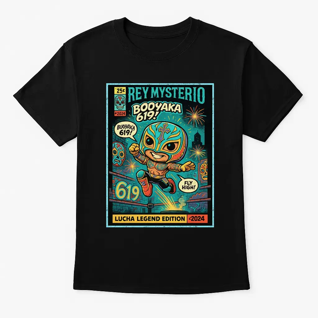 Rey Mysterio 619 T-Shirt, Lucha Legend Graphic Tee, Wrestling Fan Shirt, WWE Inspired Tee, Unisex Short Sleeve TShirt