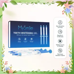 MySmile Teeth Whitening Gel Refills (3-Pack) - 18% Carbamide Peroxide for Sensitive Teeth