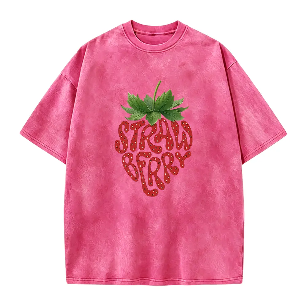 Strawberry Shirt Women, Strawberry Summer Shirt, Trendy Summer Aesthetic, Unisex T-shirt Casual Cotton