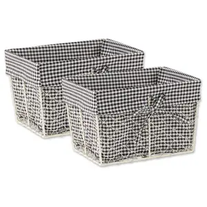 Design Imports S/2 Antique Chicken Wire Basketsw/Liners