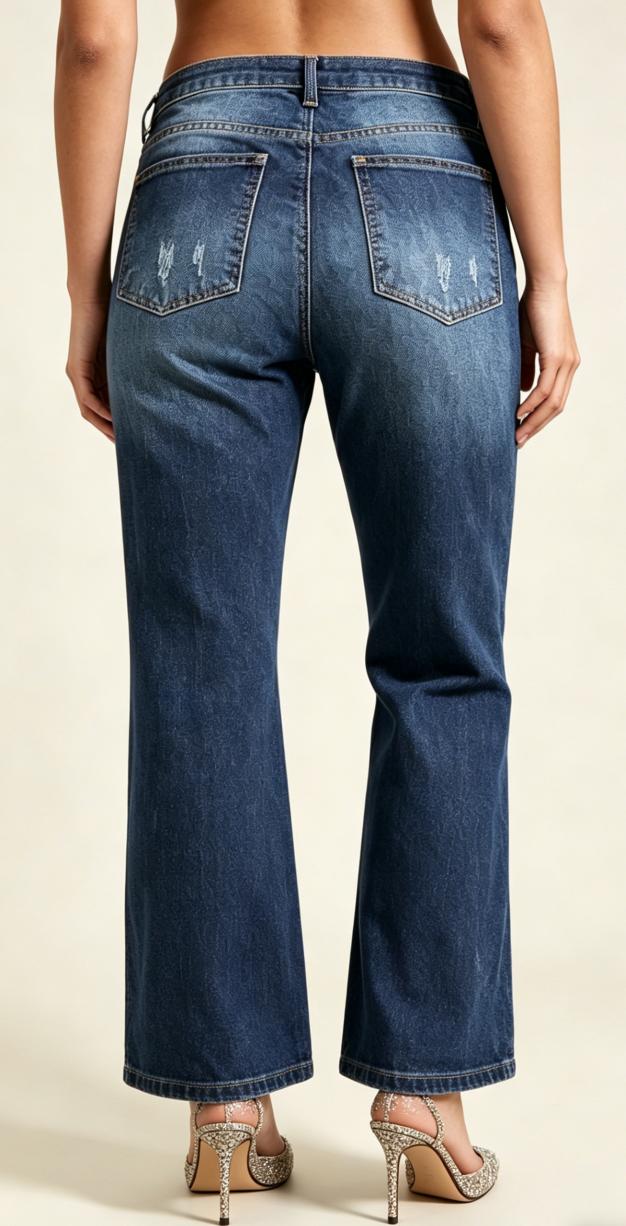 High Waisted Dark Wash Wide Leg Jeans | Baggy & Distressed Style women's jeans #highwaistedjeans #widelegjeans #tiktokmademebuyit #denimfashion Womenswear Bottom Pants