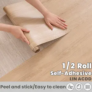1/2 roll, 15.74x118.11 inches Vintage wood flooring, thickened, self-adhesive, scratch-resistant, DIY home renovation, interior decoration, removable and reusable, home renovation flooring, Vinyl Floor Tiles | Vintage wood flooring | Vinyl flooring