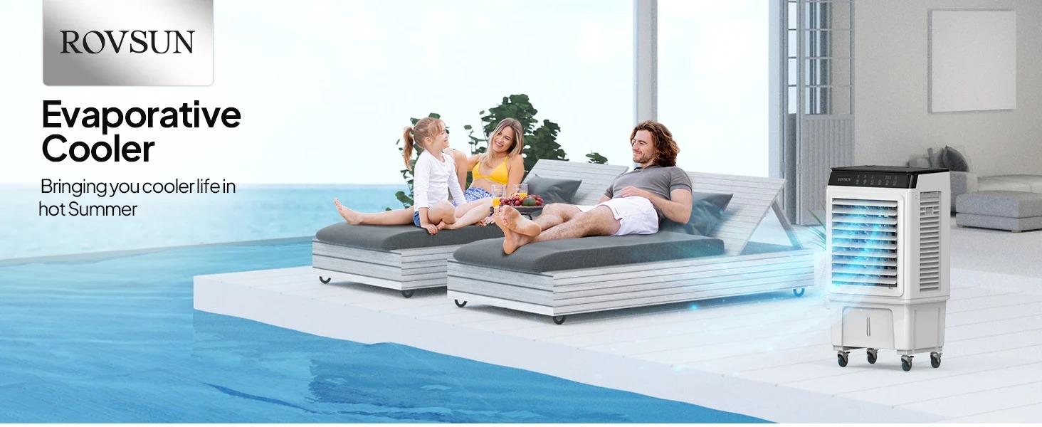 [FLASH SALE] ROVSUN 7.9 Gal Portable Evaporative Air Cooler with Remote Control