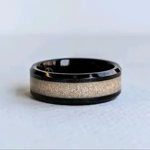 Black Tungsten Cremation Ring
