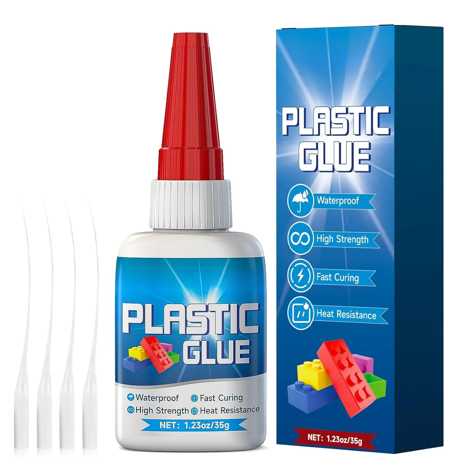 Plastic Glue Repair Kit, 35g Heavy Duty Super Glue for Plastic,  Adhesive for ABS, PVC, , PLA, Miniatures, Model ,  Printing, Bonder Kit