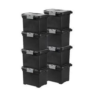 8 Pack- Sterilite Portable Lockable File Box Organizer with Handle