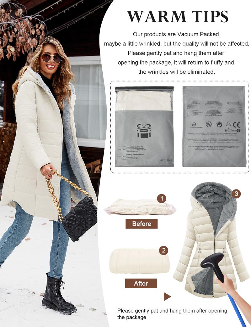 Women's Winter Windproof Fur Warm Slim Fit Down Jacket - Waterproof Long Ski Coat for Commuting FallFreshness #outdoorfun Women's Winter Windproof Fur Warm Slim Fit Down Jacket - Waterproof Long Ski Coat for Commuting FallFreshness #outdoorfun