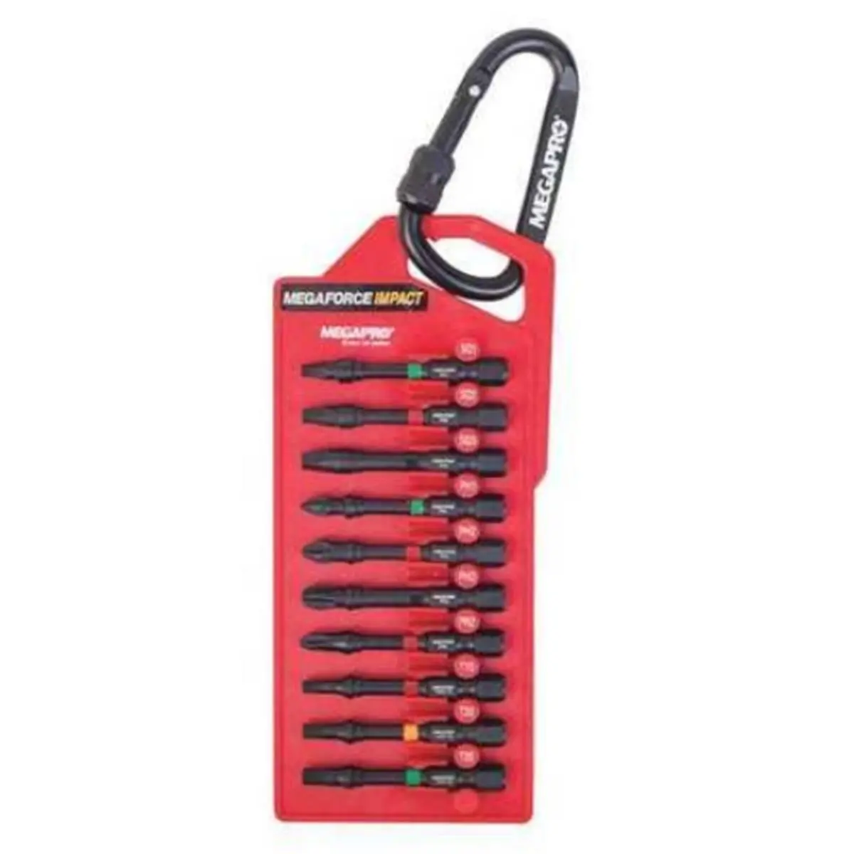 Megapro Professional 2 in. Impact Screwdriver Bits Assorted Set with Portable Compact Screwdriver Bit Clip (for Cycling Sports & Outdoor Recreation Equipment), Portable And Compact, Assortment Pack, 0.2 Lbs, 0.25 In., Hiking / Light Outdoor