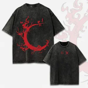 valentine shirts  Benimaru Fire Force Hoodie Oversized Washed Anime Streetwear Vintage Retro