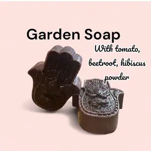 Weird 1 Garden Bar Soap - Camel Milk Soap with Beetroot Powder, Tomato Powder, Hibiscus Powder, Castor Oil, Olive Oil, Vitamin E & English Lavender Essential Oil