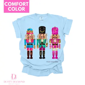 Faux Sequin TRIO Nutcrackers Comfort Color T-shirt