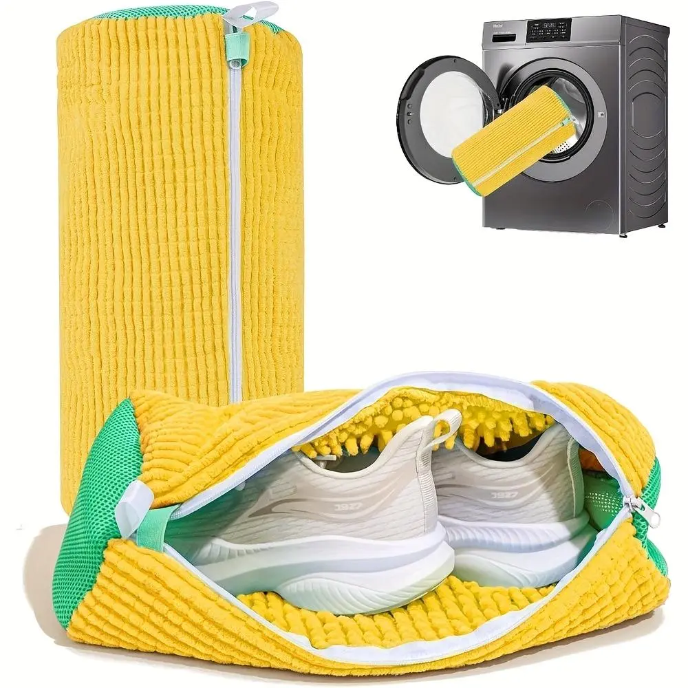 1 piece/2 pieces optional, back-to-school items, Footwear, reusable sports shoes cleaning bag, portable stain removal, scratch prevention & scrubbing tool, pocket fits sports shoes