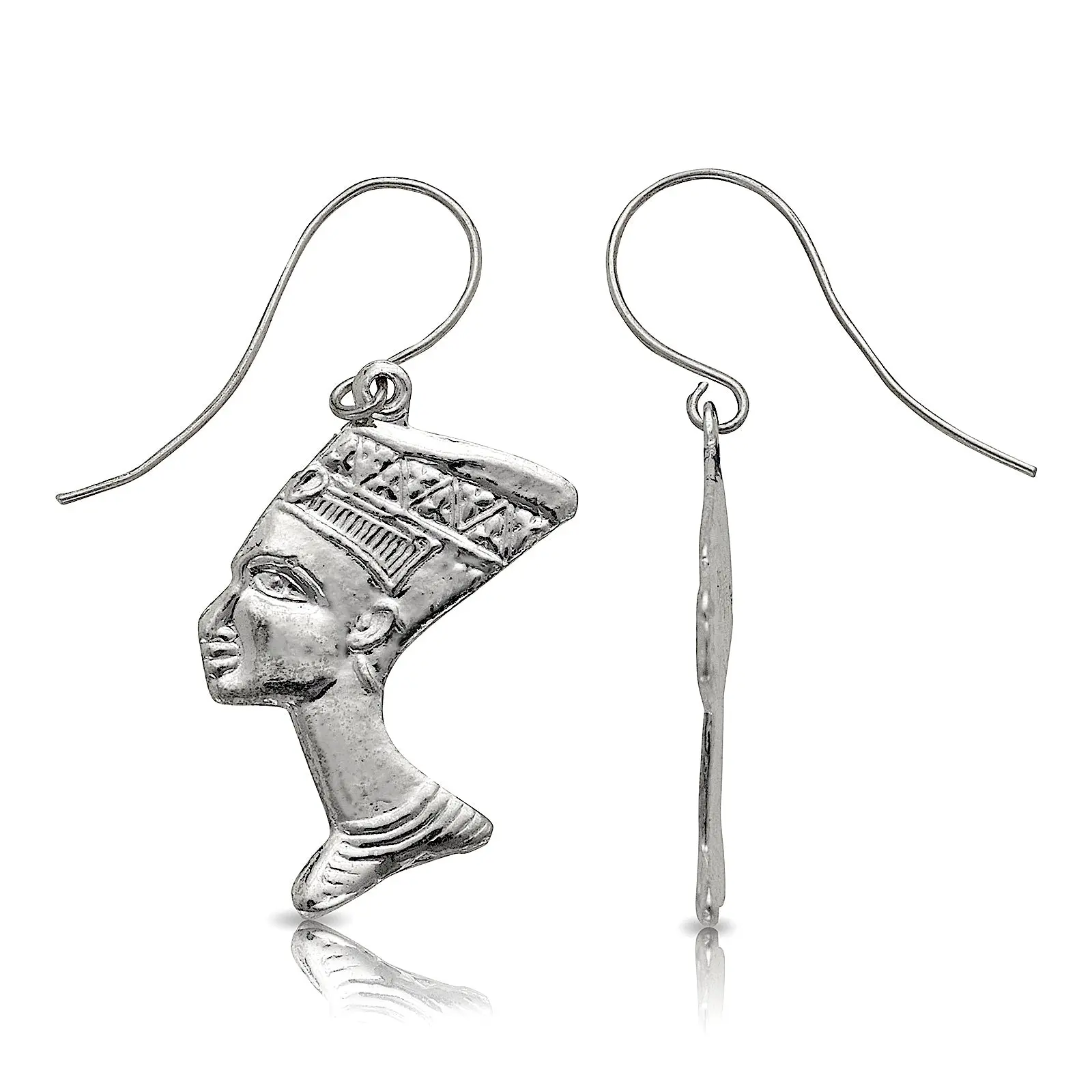 Queen Nefertiti .925 Sterling Silver Elegant Drop Earrings for Adults, 22x16 mm Better Jewelry Statement Piece