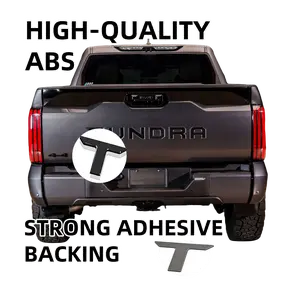 3D Raised Tailgate insert letters decal exterior accessories Compatible with Toyota Tundra  2022 2023 2024 2025 Models Accessories ABS Plastic Anti FadeCoating Gloss black