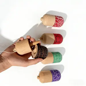 New Capsule-shaped Crack Pattern Kendama Skill Ball Trainer | Advanced Reaction & Coordination Tool, Perfect for Outdoor and Indoor Use, Ideal Gift for Beginners and Professional Players