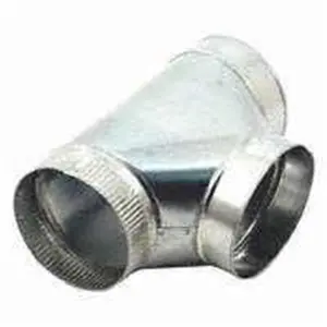 212 MAIN GV0895-7-304-EZ Tee Shape Galvanized Tee, 7x7x7 in., 26 Gauge, Easy Flow