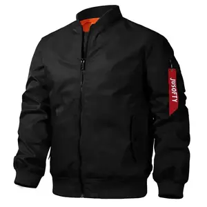 Bomber Jacket Men Casual Lightweight Jacket Fashion Zip Up Windbreaker Techwear Streetwear Multi-Pocket Coat