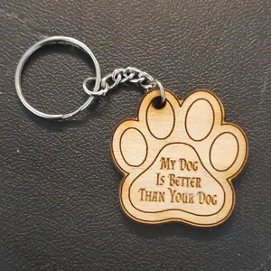 "My dog is better" keychain