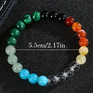 Colorblock Beaded Bracelet - Green Aventurine, Tiger Eye Crystals, Encouragement Gift, Friendship Costume Jewelry Accessory Natural Unique Gemstone