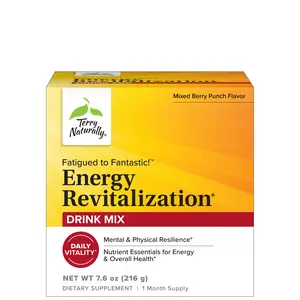 Terry Naturally Fatigued to Fantastic Energy Drink Mix 7.6 oz Daily Energy Support Revitalization Powder Non GMO