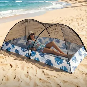 X-shaped Outdoor Park Lounger, Mosquito Net Tent for Business Trips, Travel, and Camping