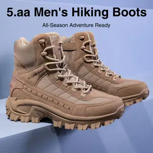 5.AA Unisex All-Season High-Top All-Scene Outdoor Sports Casual Shoes, Lightweight Breathable Non-slip Hiking Shoes, Hiking Boots, Desert Bo Fashionable Walking Shoes, Combat Boots, Jungle Off-Road, Daily Versatile, Cycling Motorcycle Boots