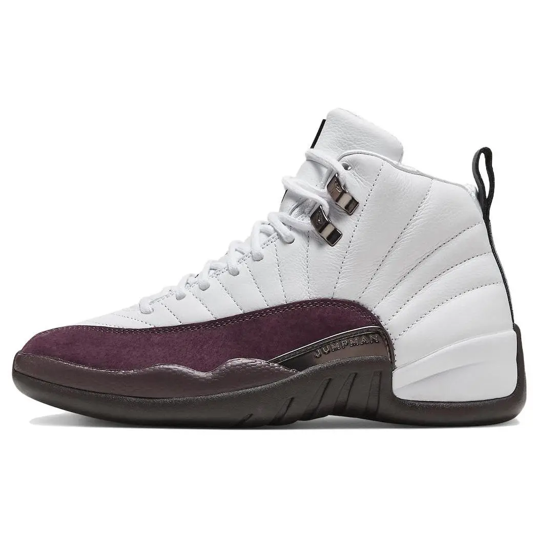NIKE Jordan Women's Leather Sports Shoe - A Ma Maniére x Wmns Air Jordan 12 Retro SP 'White' Sneaker, Sports Shoes, Footwear, Athletic, Trainer, Retro Look, Runs Small, Sp Edition, True White Colorway