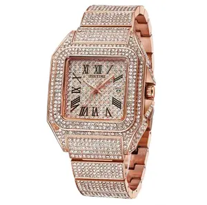 Rose gold diamond silver diamond gold diamond mechanical watch