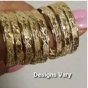 18k Gold and Silver Plated Baby Bangles