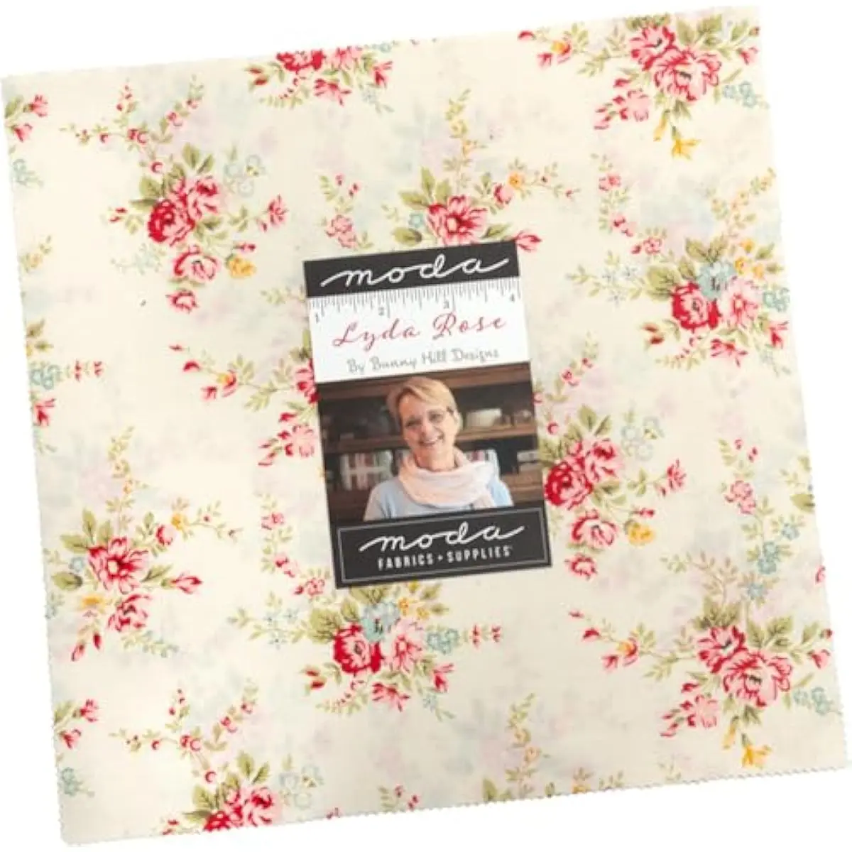 Bunny Hill Designs Lyda Rose Cotton Layer Cake - 42 10-in Floral Print Squares, Soft Country Charm Premium Quilt Shop Quality Dressmaking Fabric for Easter Garden Sewing by Moda Fabrics 3070LC