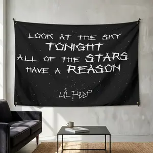 Lil Peep Tapestry Wall Hanging, Love Rapper Music Art, 70x90 Inches, Vertical Home Decor Banner Flag, Bedroom Living Room Dorm